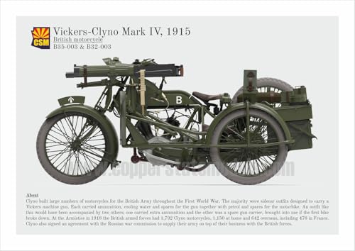 Copperstate Models 1/32 Vickers-Clynow MK.IV Motorcycle 3D Printer Kit COPB32003 (Military Vehicle)