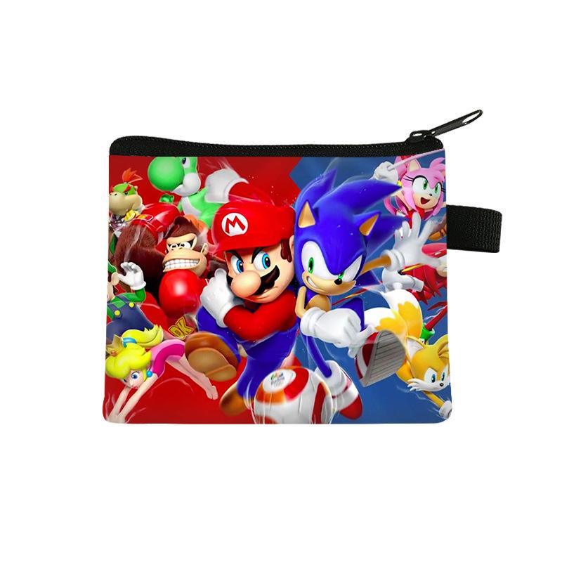 New Sonic Children's Change Bag Mini Bag Key Coin Headphone Bag Cute Cartoon Polyester Wallet