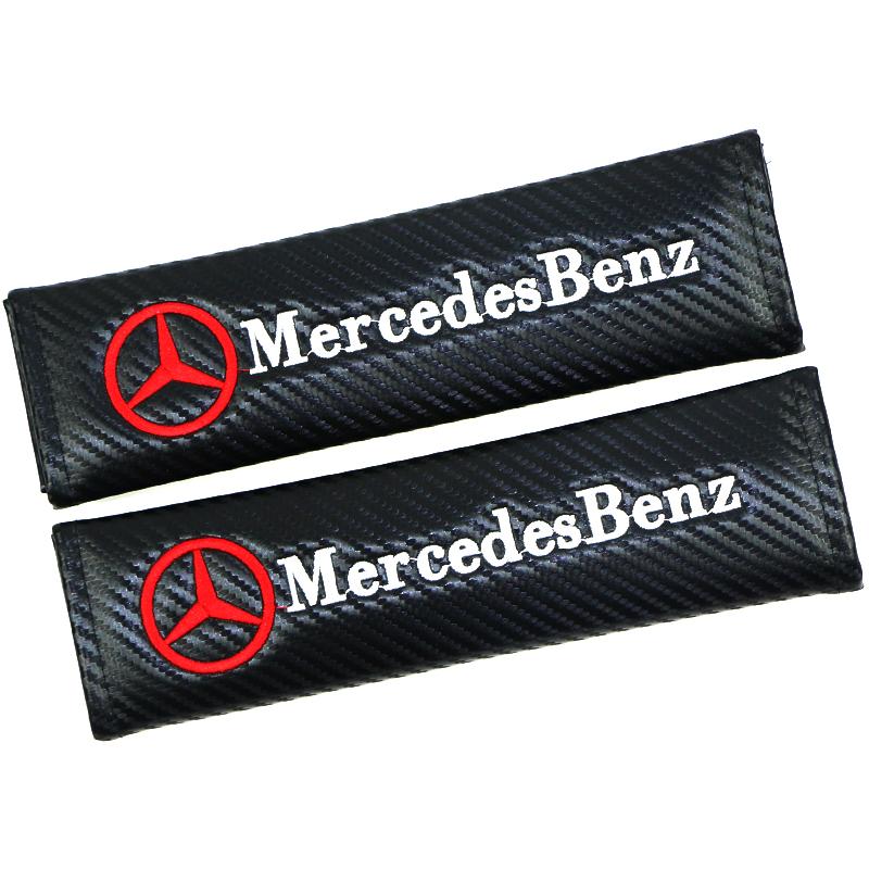 

2Pcs Car Seat Belt pad Safety Belt Shoulder Cover Protection For Mercedes Benz W210 W211 W212 W221 W222 A C E G S R CLS CLA CLK