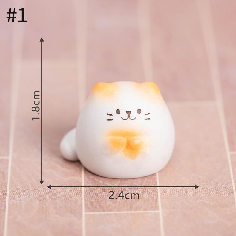 Creative Cute Little Cat Figurines Micro-landscape Moss Ornament DIY Garden Miniatures Landscape Statue Garden Bonsai Decoration