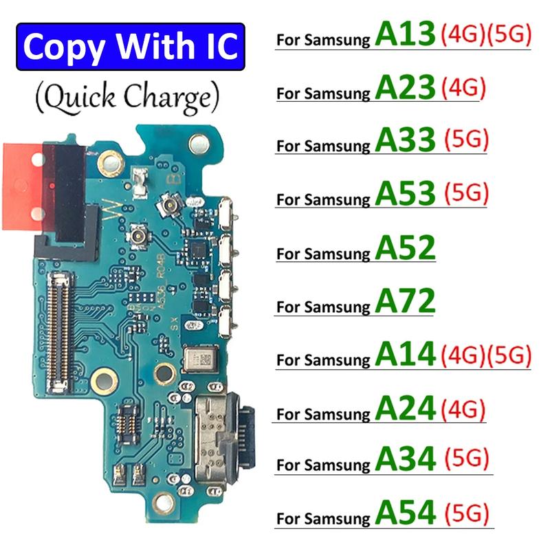 Per Samsung A13 A23 A33 A53 A52 A72 A14 A24 A34 A54 4G 5G Porta di Ricarica USB Connettore Dock Caricatore Scheda con Cavo Flessibile Micro