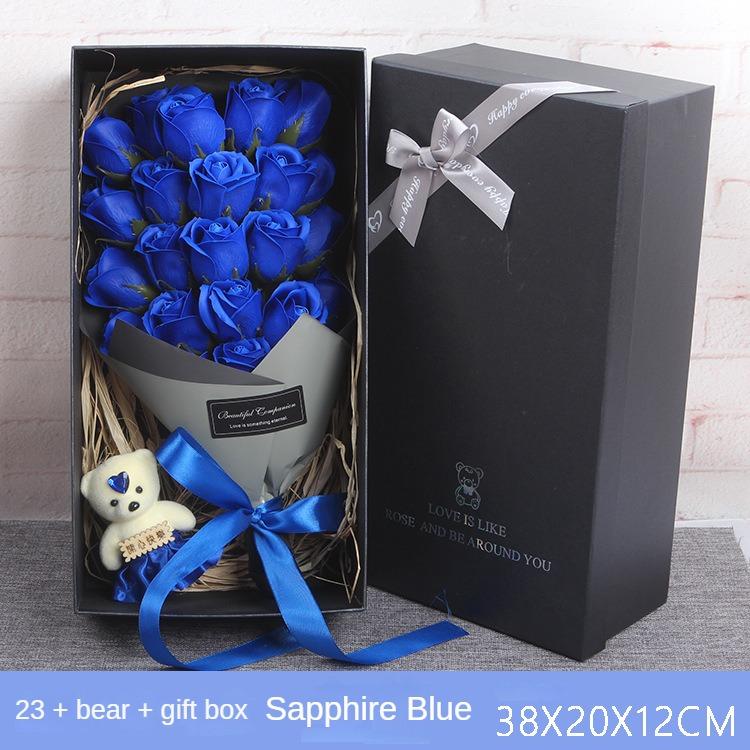 23 Soap Bouquet Gift Box Rose Birthday Gift for Girlfriend Best Friend Wife Home Decor  Artificial Flowers Gift Box Wedding
