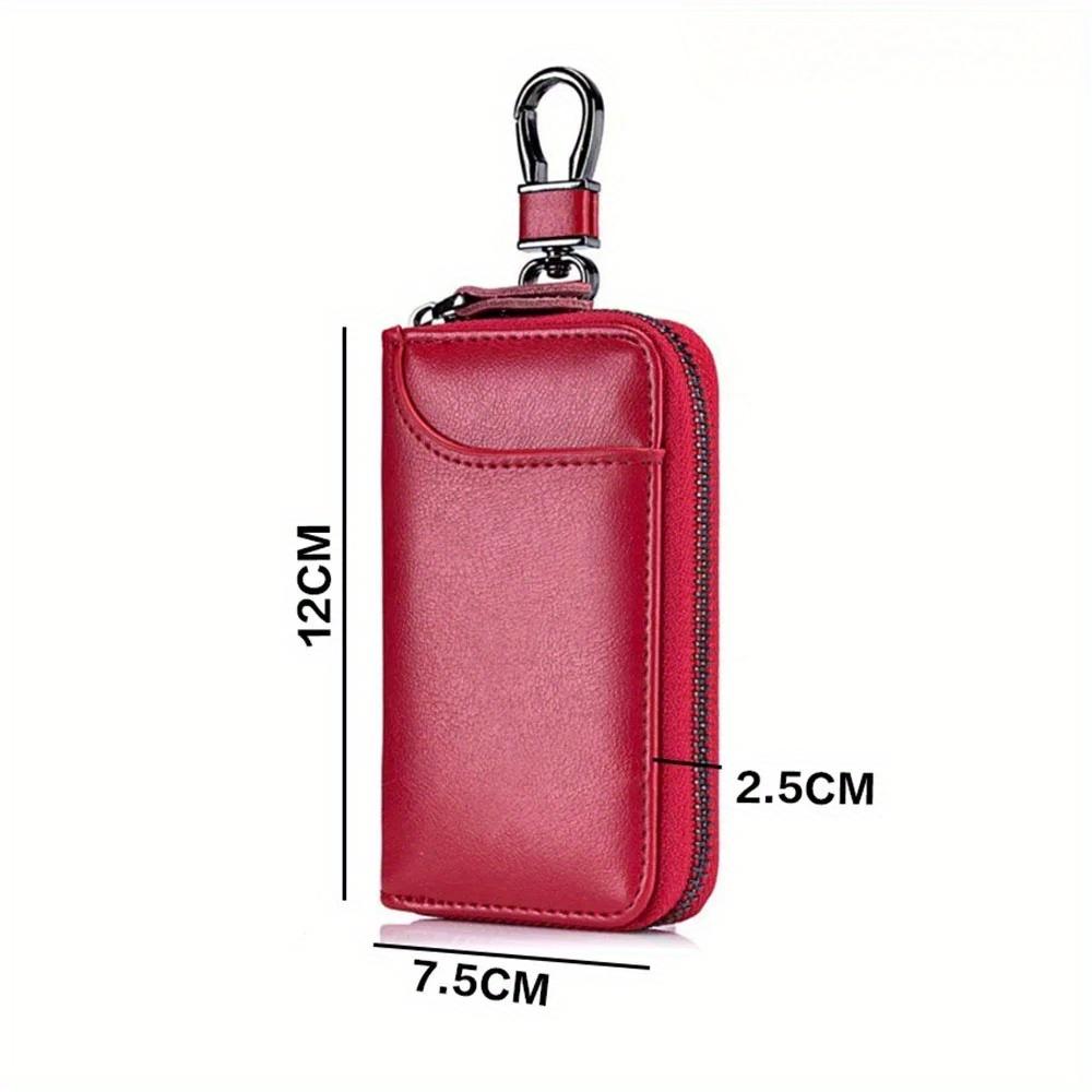 Leather KeyChain Unisex Key Bag Multifunction Organizer Wallet Holder Smart Housekeeper Car Small Key Case Keys Pouch