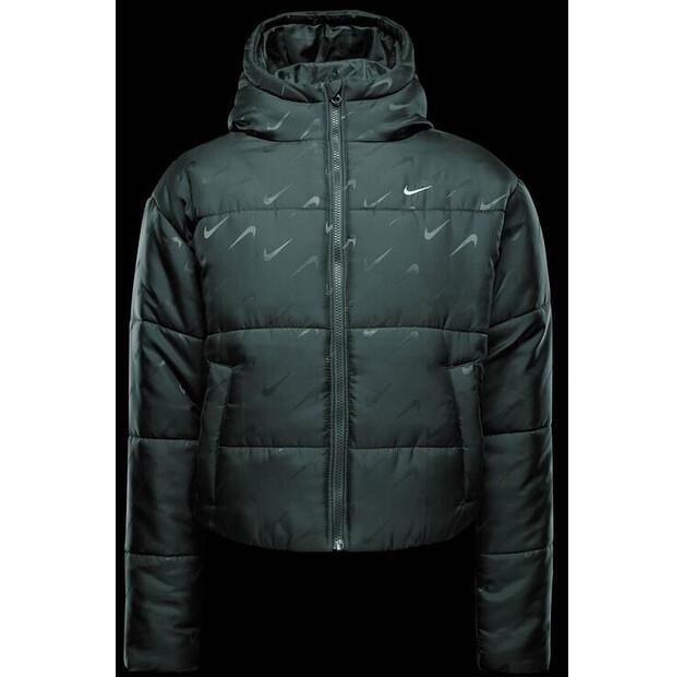 Куртка женская Nike Sportswear Classic Therma-FIT Puffer пуховая зеленый