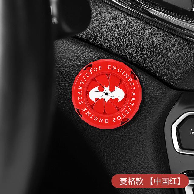 Evil Smiley/Skeleton Onekey Start Stop Button Cover Car Interior Decor Start Switch Protective Cover Motorcycle Start Ring