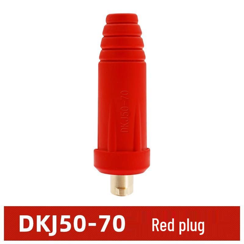 European Style Class A Welding Machine Plug & Socket with Thickened Brass DKJ10-25/35-50 Male-Female Coupler