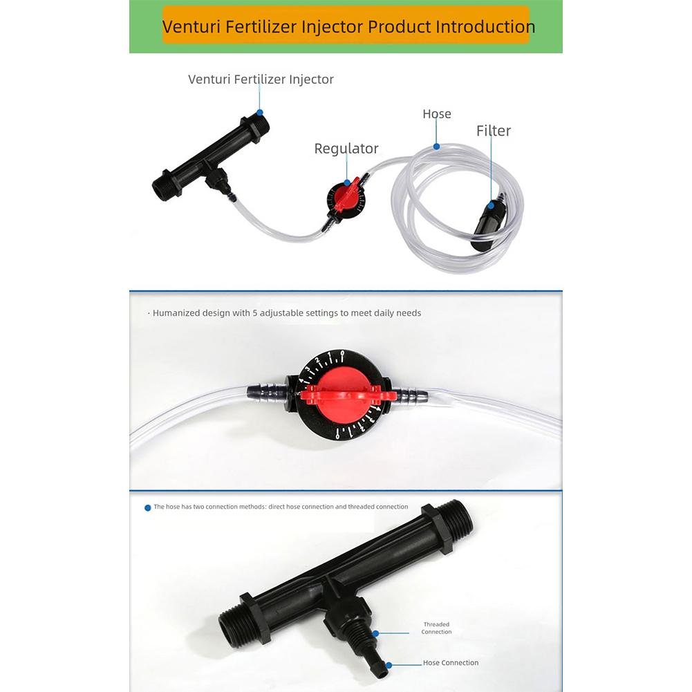 For Agricultural Use Fertilizer Injector 29.5cm Affordable Irrigation Mixing Solution Irrigation Device Easy System Integration