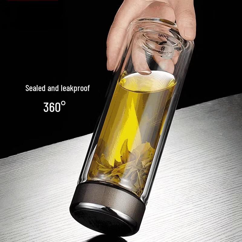 Xinuo XN-1937 Double-Layer Insulated Glass Tea Bottle