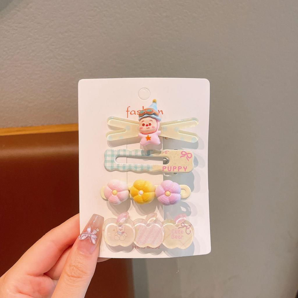 Children'S Hairpin Cute Cartoon Hair Accessories Little Girl Hairpin Headgear Baby Side Bangs Clip Love Clip Duck Bill Clip
