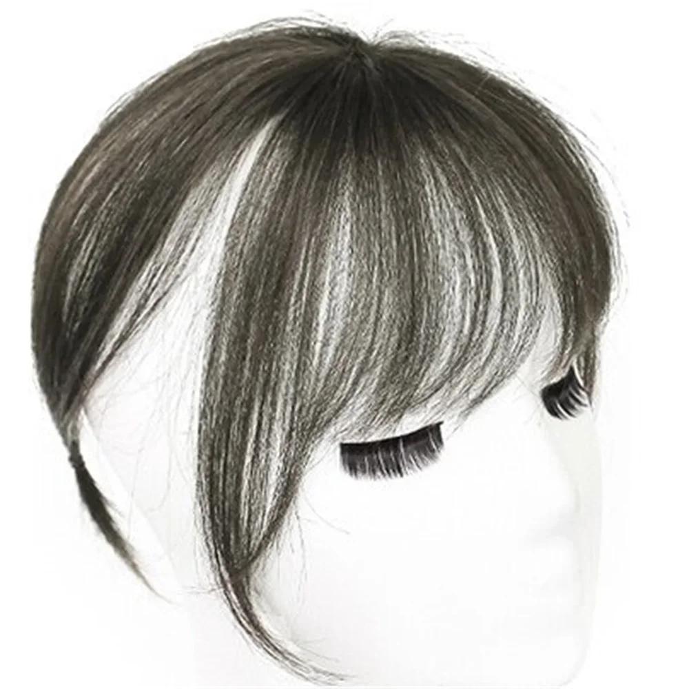 

Fashion 3D Natural Invisible Seamless Air Bangs Wig Elegant French Fake Patch Synthetic Hair Piece for Girls Woman
