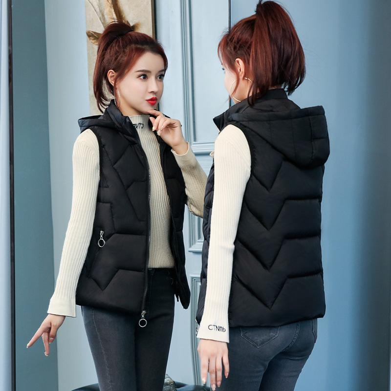 

Cotton jacket down jacket vest sweater one size fits all чёрный