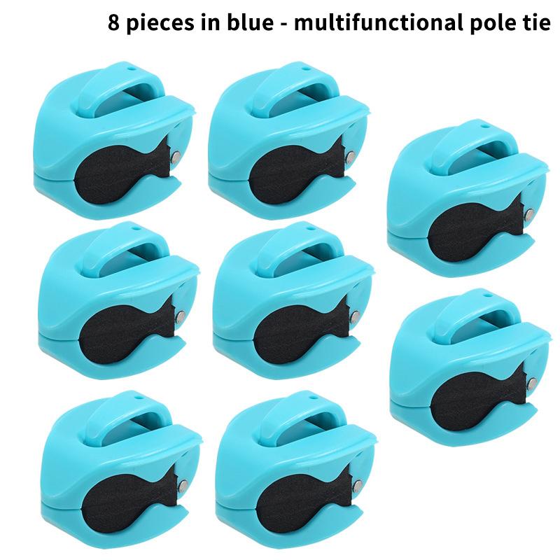 Neu 2-8 Stück Tragbarer Angelrutenhalter Angelruten-Fixierer Wandmontierte Angelruten-Gurte Klemme Multifunktionale Rutenhalter-Werkzeuge