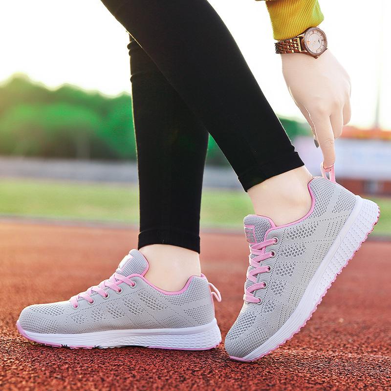 Fashion New Spring Flying Woven Shoes Korean Casual Student Versatile Lace-Up Mesh Women's Shoes Forrest Gump Shoes For Women Fashion