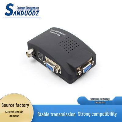 Convertidor de Video AV a VGA/BNC - Adaptador RCA a Monitor