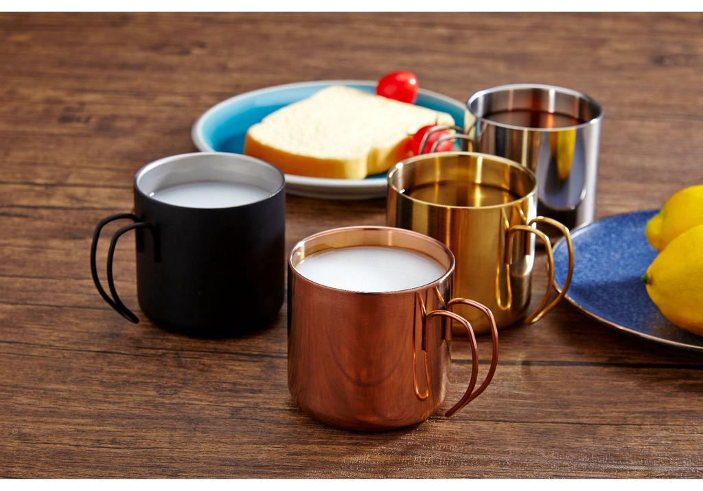 304 Stainless Steel Portable Coffee Mug With Wire Handle