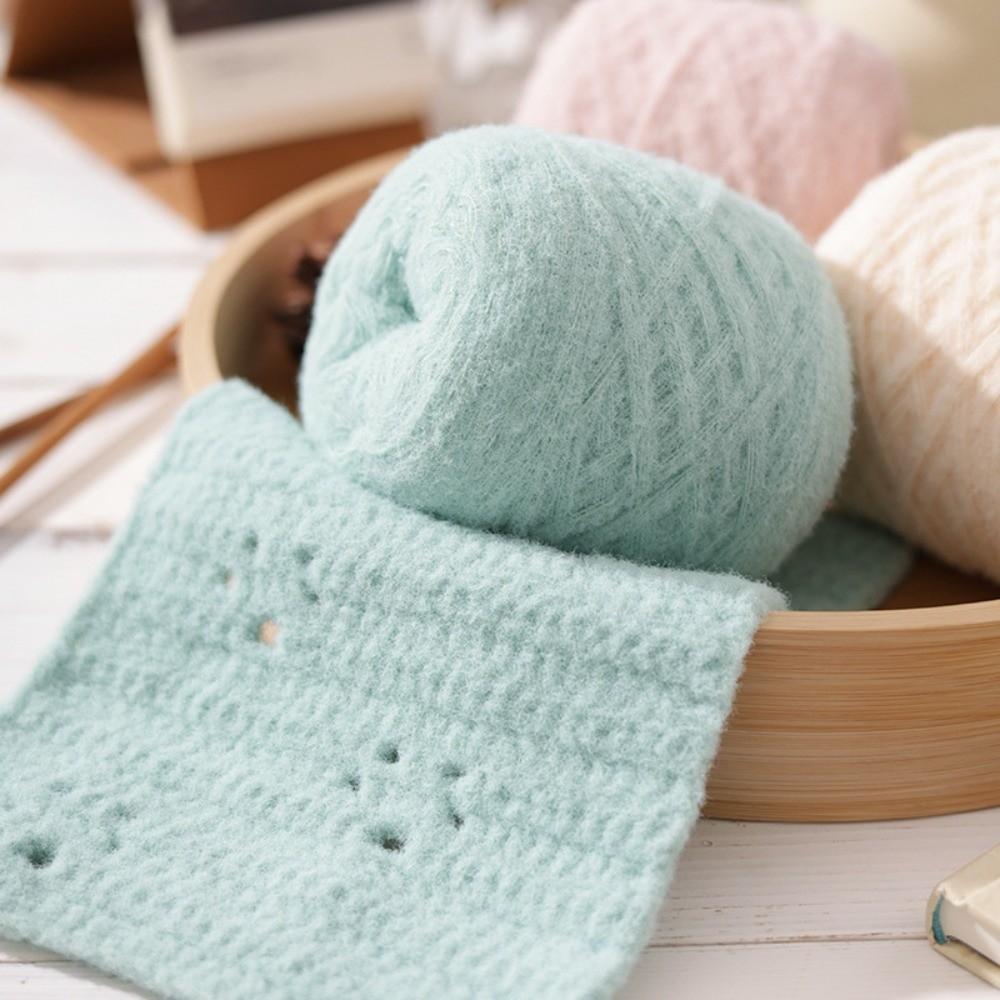 100g New Fluffy Mohair Yarn Solid Color Warm Knitted Scarf Yarn DIY Medium Thick Crochet Yarn Knitting Sweater