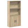 VidaXL Bookcase Sonoma Oak 60x24x120 Cm Engineered Wood, Bookshelf, Storage Rack, Book Support, 860420