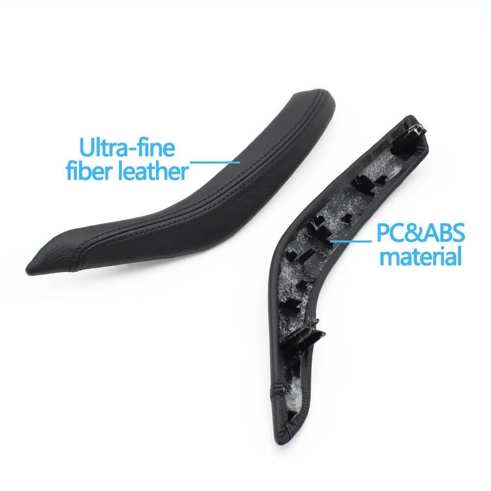 Car Interior Passenger Doors Pull Handle Outer Leather Cover Replacement For BMW X5 X6  F15 F16 2014-2018