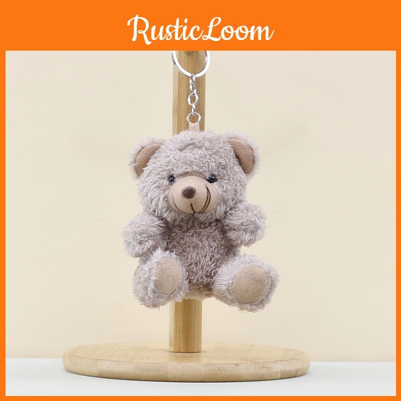 Bear Keychain Teddy Cute Cartoon Children Backpack Decorative Pendant Plush Doll