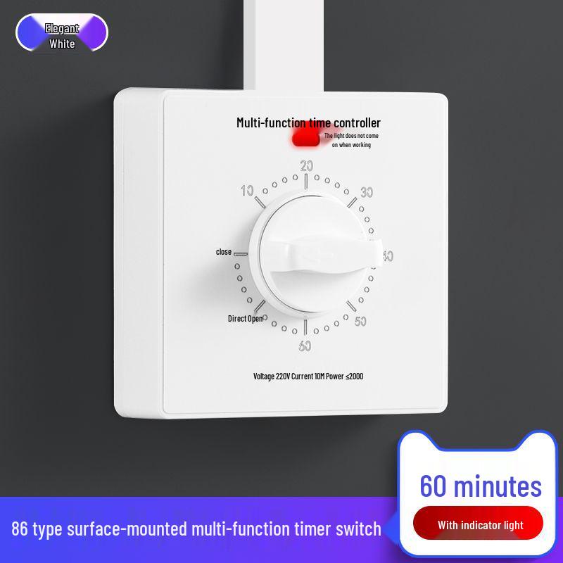 220V Mechanical Timer Switch Control for Water Pump - Automatic Power Off Socket Panel