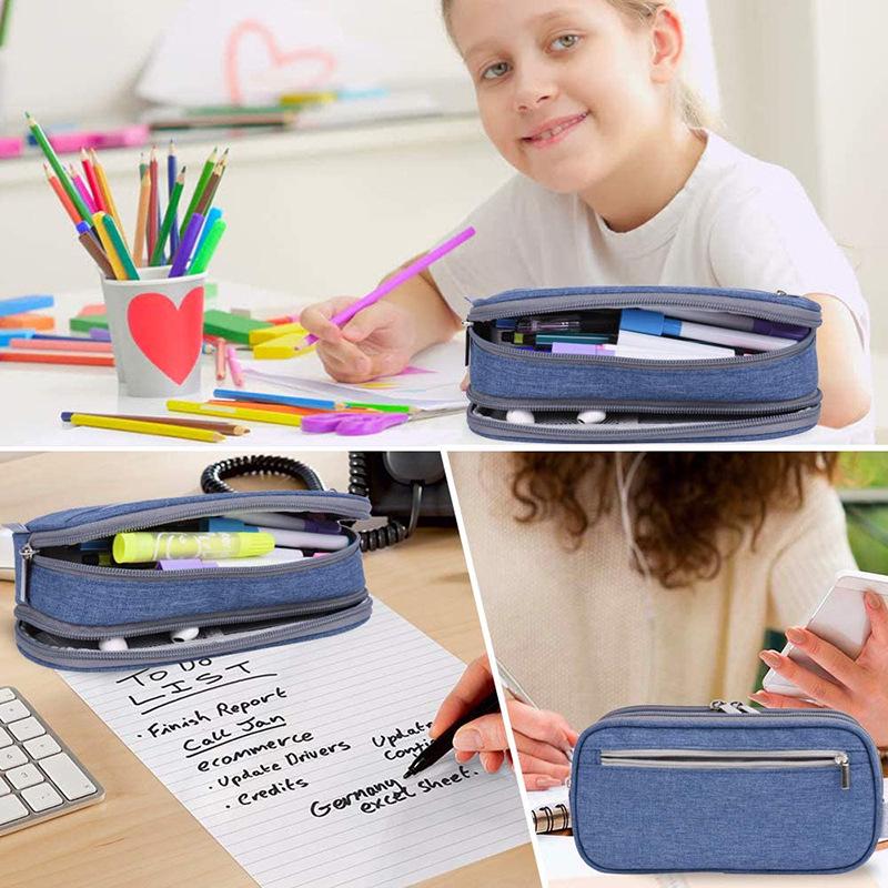 Three-Layer Large Capacity Multi-Functional Pencil Case for Primary School Students