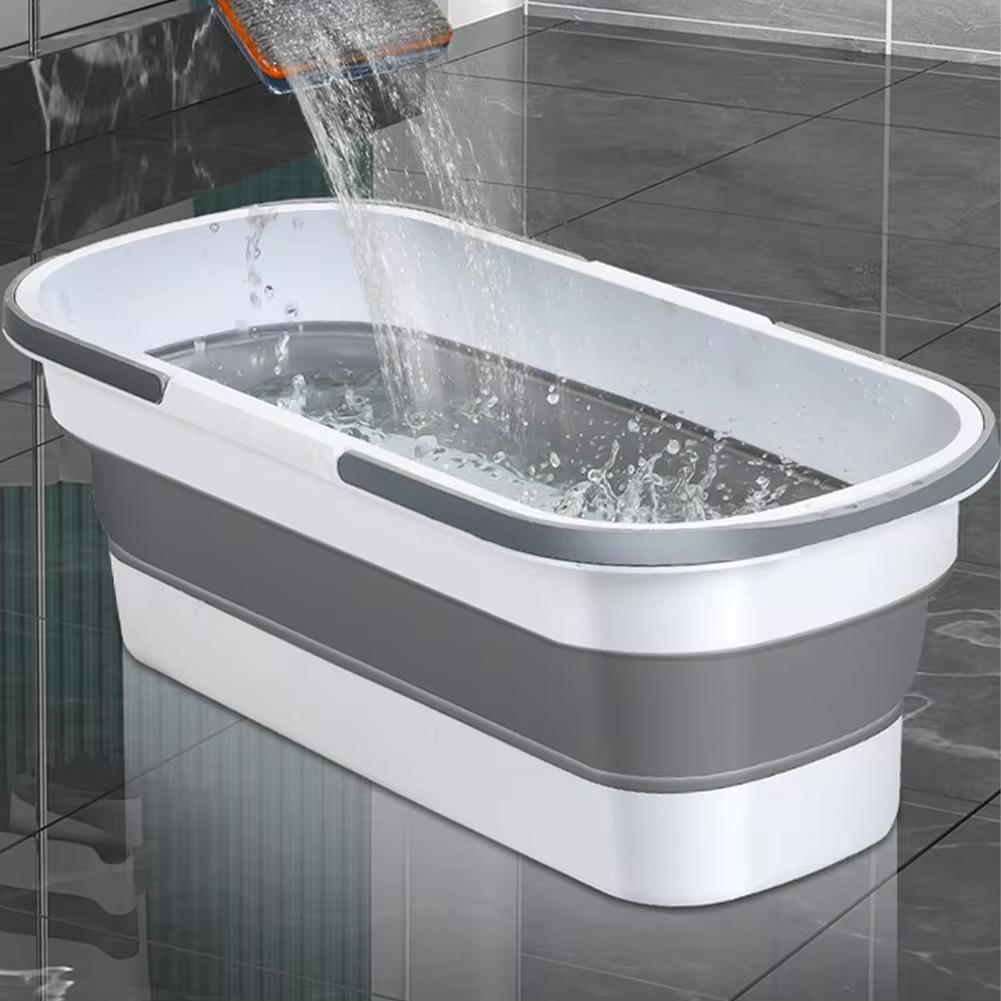 30L Collapsible Bucket Portable Folding Mop Bucket Silicon Bucket For Car Washing Fishing Camp Household Cleaning Bathroom Basin