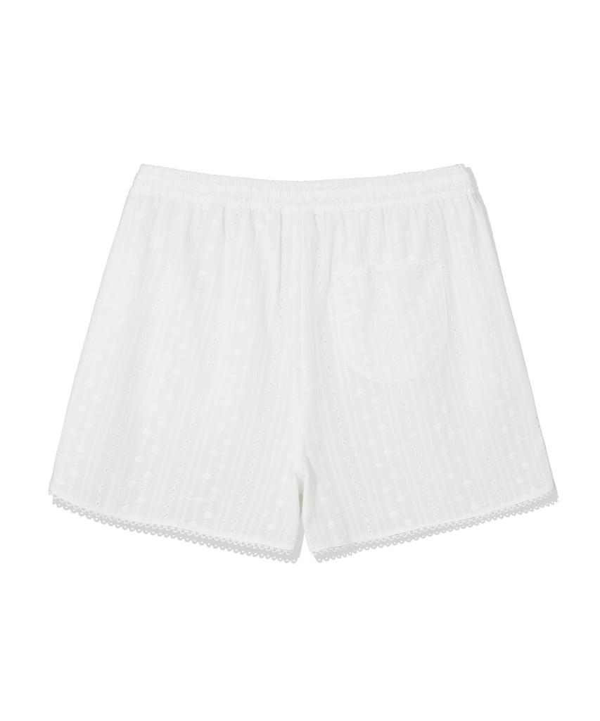 COVERNAT WOMAN Lace Shorts White