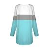 Women's Fashion Casual Long Sleeve  Print Round Neck Pullover Top Blouse