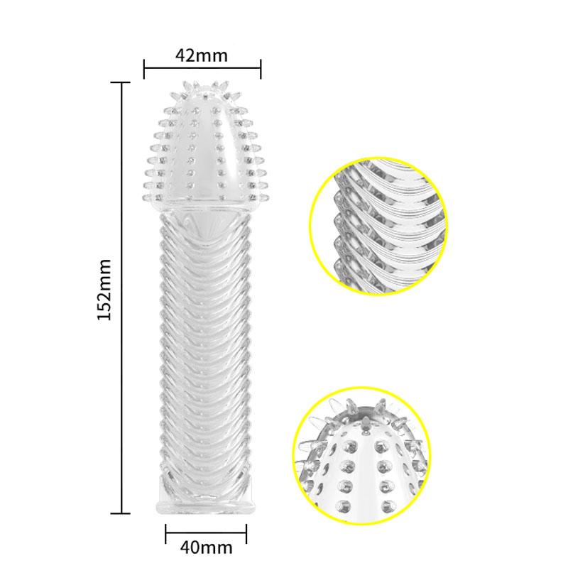 Crystal Dot Delay Condom Penis Sleeve Lasting Enlargement Sex product Spike Clitoris Delay Erection Aid Extend Toys for Man