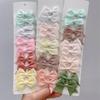 10pcs Fashion Girls Hair Clip Set Accessories Trend Handmade Ribbon Solid Color Bowknot Barettes Hairpins Bows for Women