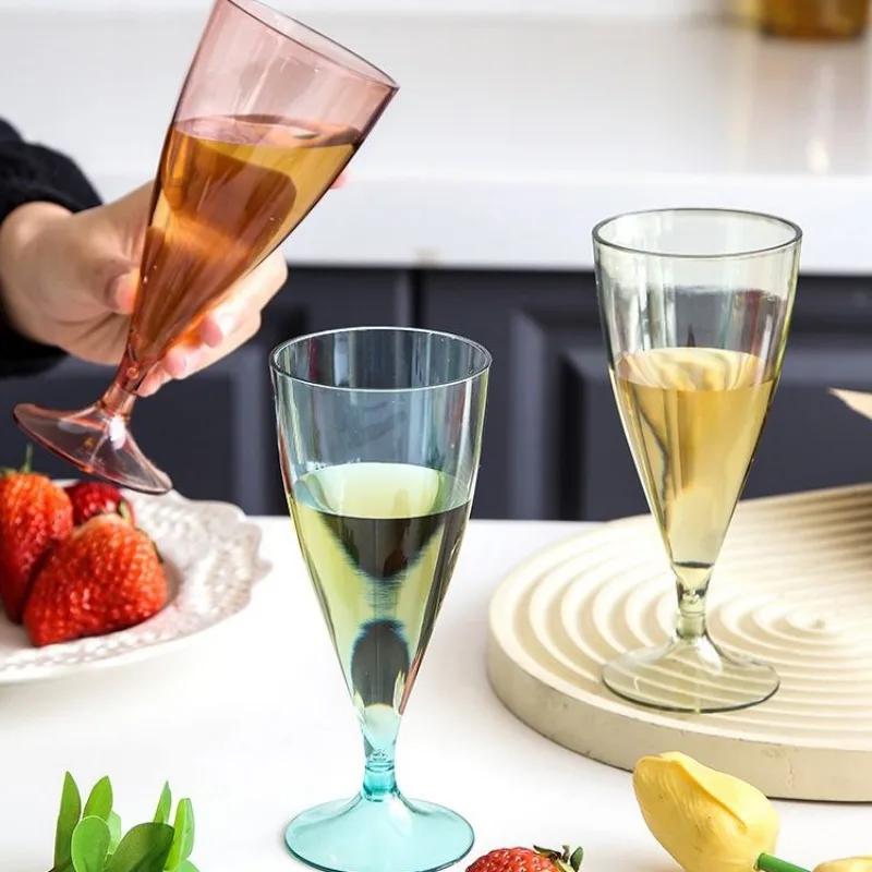 Set di Bicchieri da Vino Combo 5 Pezzi Bicchieri da Vino Rosso Champagne Bicchieri Alti in Plastica Rimovibile Campeggio all'Aperto Strumenti Portatili per il Vino