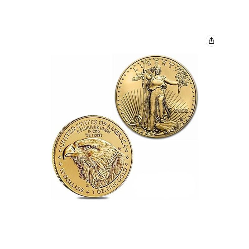 Statue of Liberty Commemorative Coin, Commemorative Medal, Coin, Eagle Ocean Gold and Silver Commemorative Coin, Christmas Gift, Stocking Stuffers
