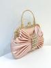 French Fairy Diamond Inlaid Banquet Bow Evening Crossbody Bag