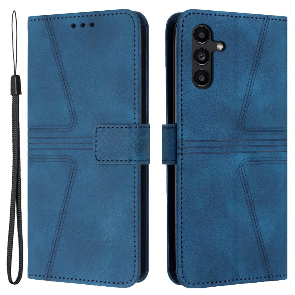 For Samsung Galaxy A15 5G Case Leather Triangle Imprinted Card Slots Cell Phone Cover
