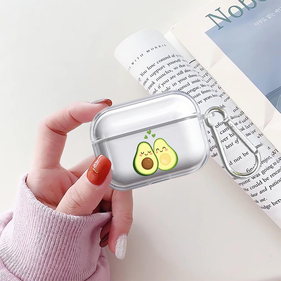 Green Avocado Case For Airpods Pro 3 4 Pro3 Pro2 2 1 Clear Earphone Cases Cover