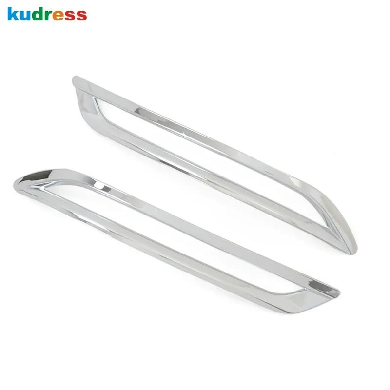 Rear Bumper Fog Light Lamp Cover Trim For Volvo XC60 2018   Chrome Car Tail Foglight Foglamp Bezel Trims Accessories