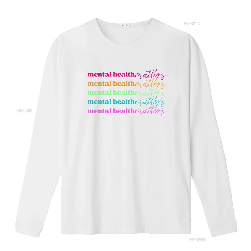 Mental Health Matters T Shirt Anxiety TherapisT Inspirational Depression Motivational PsychologisT vintage Washed fashion homme