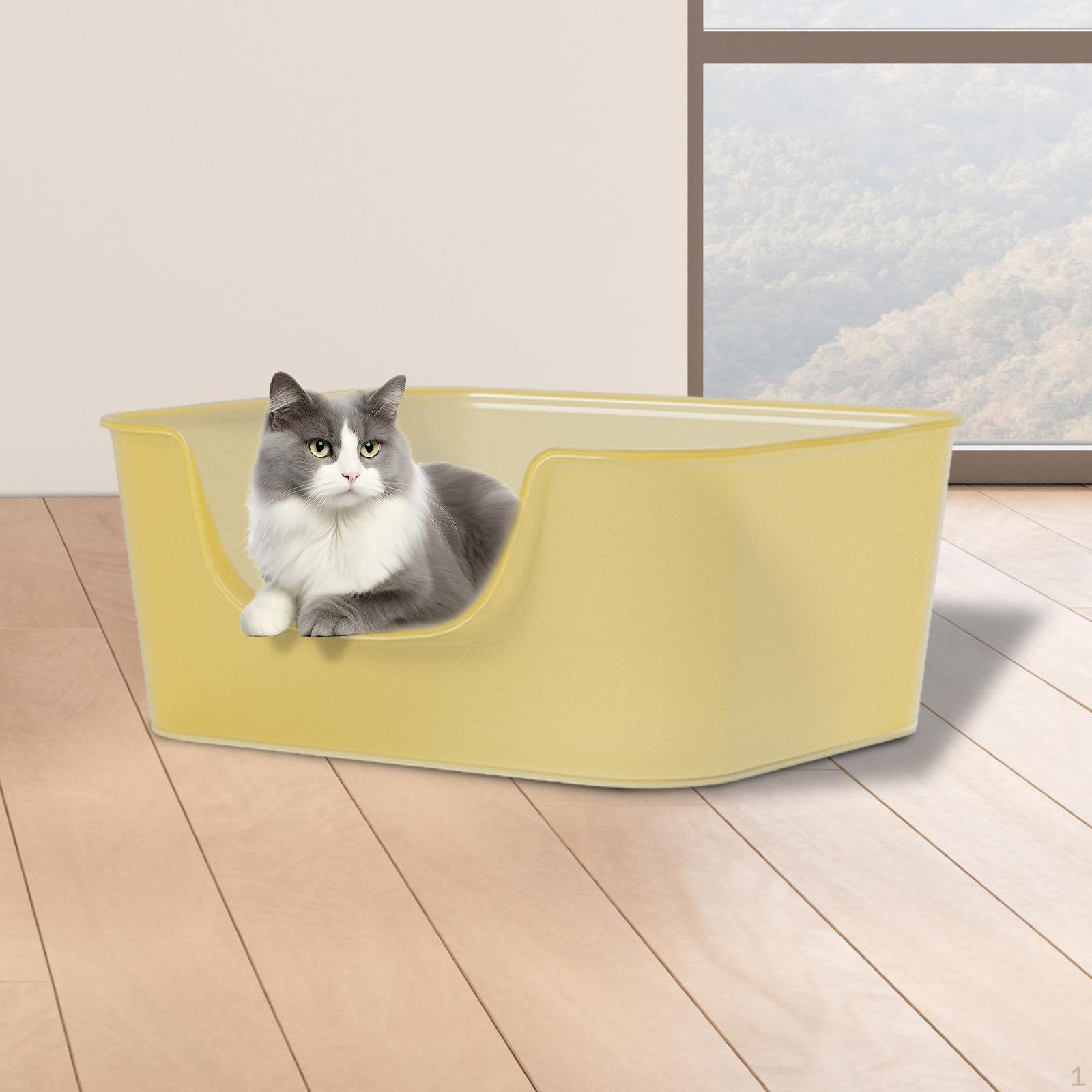 

Кошачий туалет для котят, домашних кошек, горшок, туалет, поддон для просеивания, песочница жёлтый