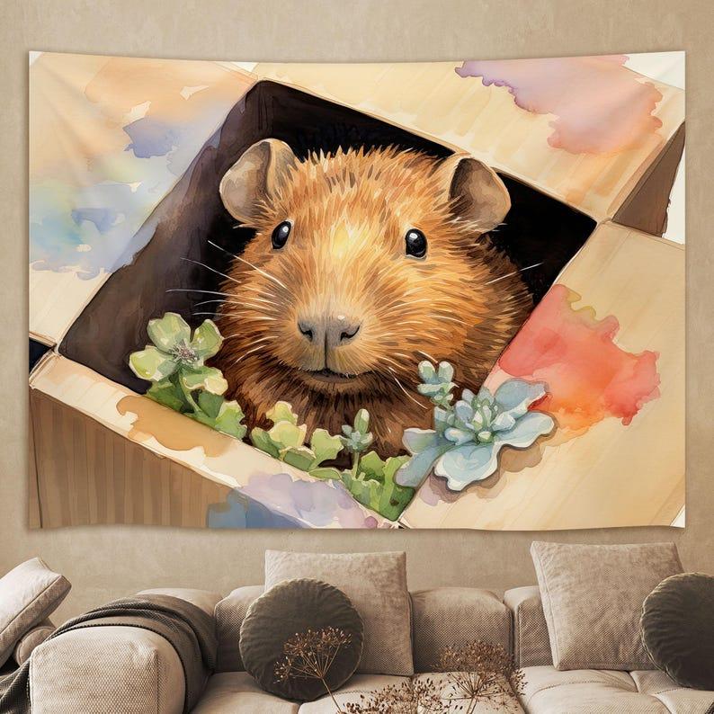 Capybara Chill maters tapestry 75x100