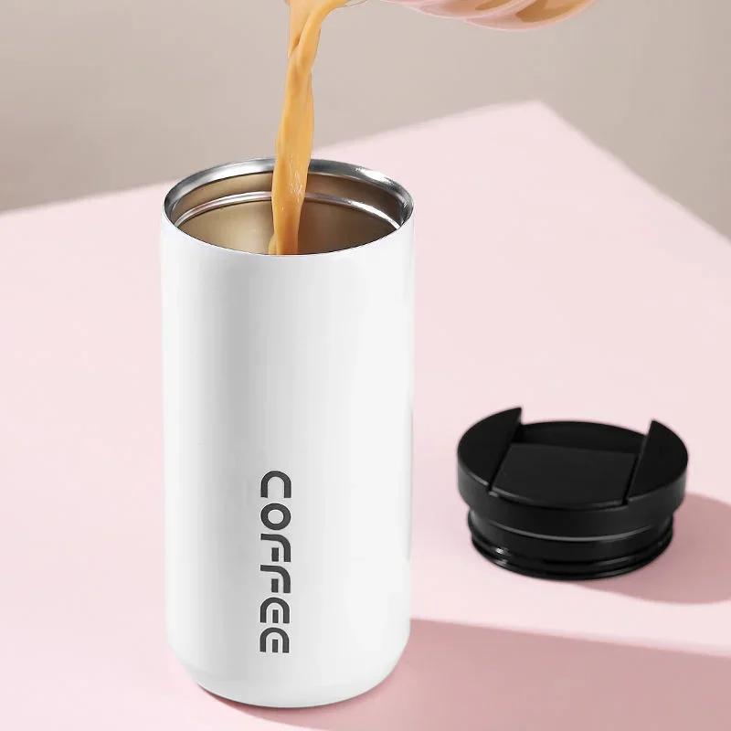 400ML Stainless Steel Thermos Cup Coffee Mug with Lid Portable Water Cup Cafe Drink Ware Insulated Multicolor Water Bottle