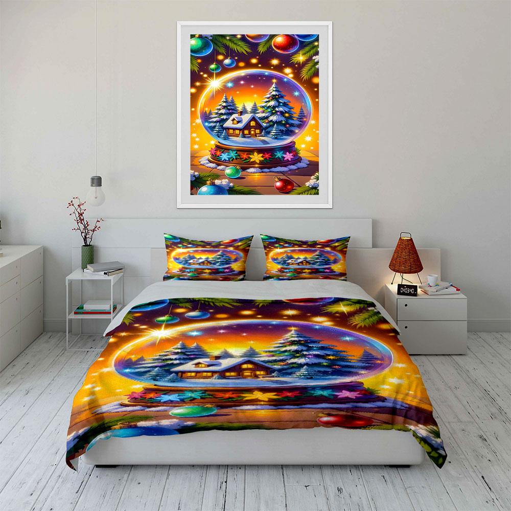 Glowing winter wonderland Bedding sets Duvet cover sets Duvet covers Pillowcases(1*Duvet Cover 2*Pillowcases without duvet insert)