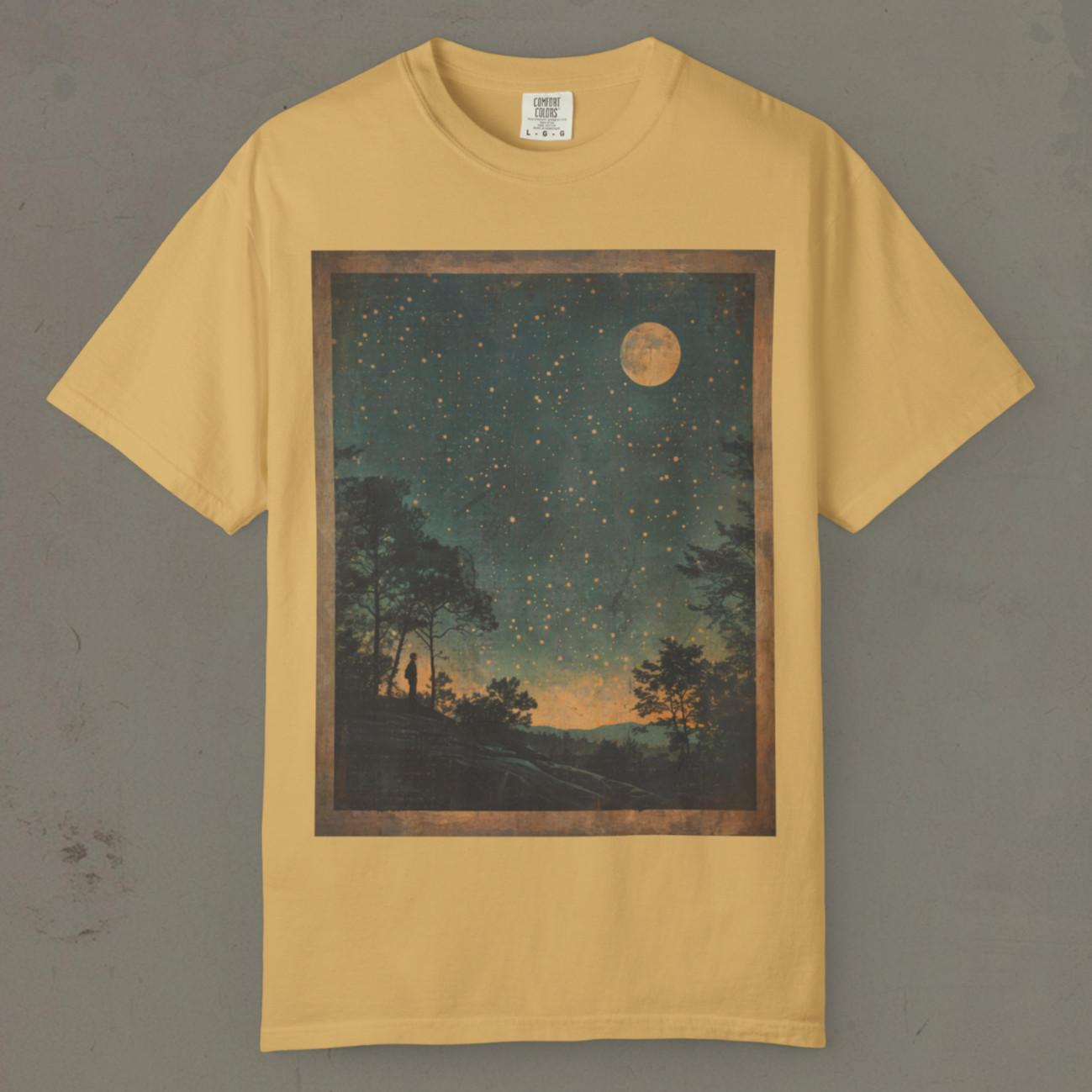 Retro ASTRONOMY T-Shirt Vintage STARGAZER Lunar Shirt Celestial Star Moon Tee XXXL