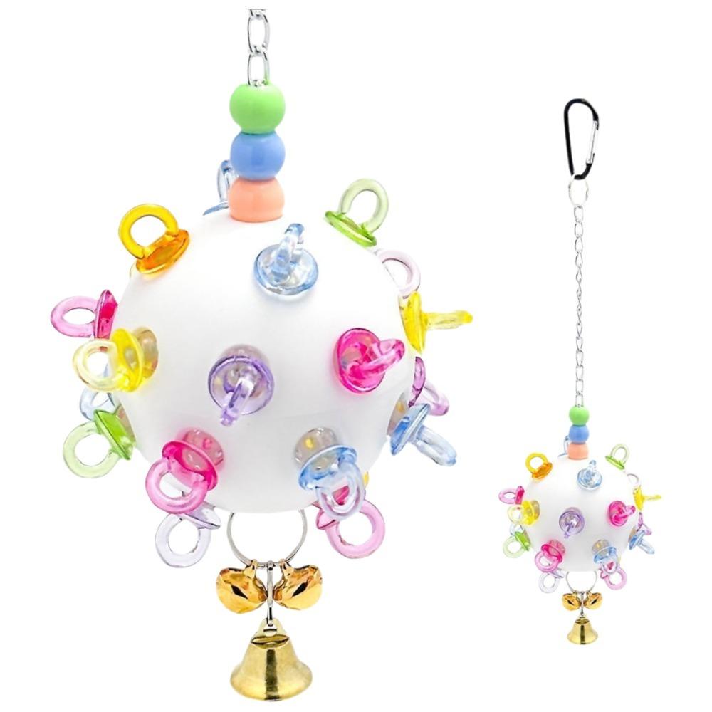 Detachable Bird Cage Toy with Bell Parrots Chew Swing Funny Hanging Foraging Ball Beak Exercise