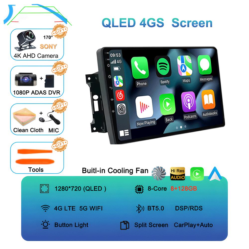 Android 14 Car Radio QLED GPS Navigation Multimedia Player For Jeep Compass/Commander/Grand Cherokee/Wrangler/Liberty AutoRadio