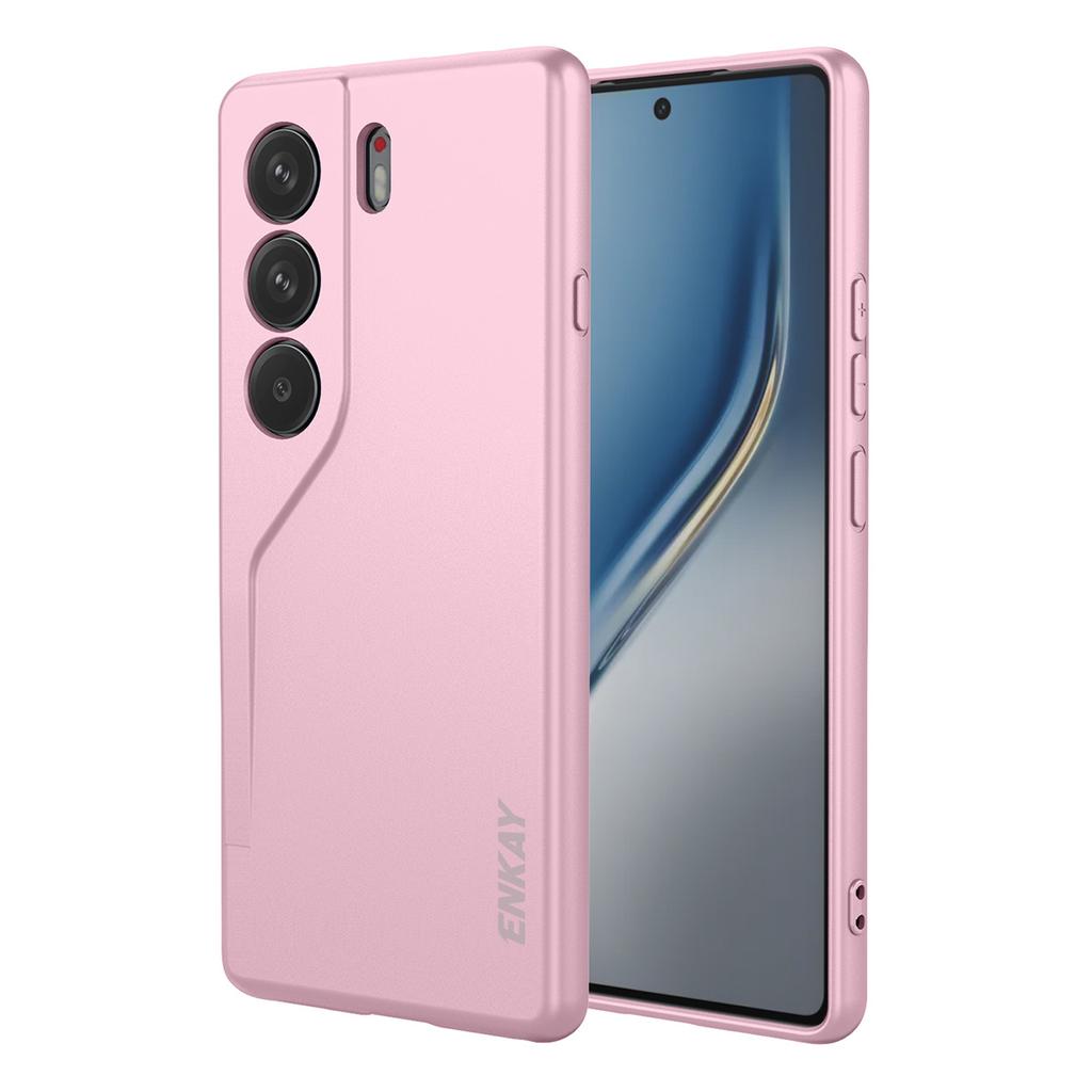 For TECNO Camon 40 Pro 4G Silicone Case ENKAY HAT PRINCE Straight Edge Cell Phone Back Cover