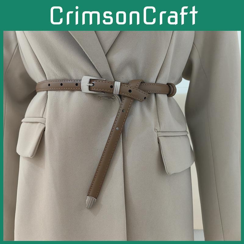 Womens Leather Casual Belt With Silver Buckle For Jeans And Office Wear Gift