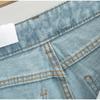 Mode Lässig Damen Voll Längen Locker Sitzende Jeans Gemütlich Mittlere Taille Abgenutzt Baggy Denim Hose Weiter Bein Hinten Aufgerissene Manschette Jean