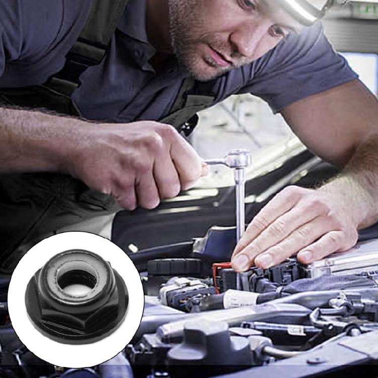 10Pcs Aluminum Hexagonal Flange Nylon Insert Lock Nut Locking Locknut For Drones Machinery Automotive Secure Fastening