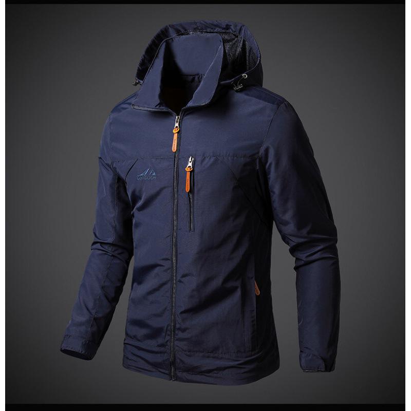 Men's Casual Versatile Windbreaker: Spring and Autumn Hooded Jacket