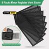 8 Pcs 10x4 Inch Floor Vent Covers Magnetic Mesh Air Vent Filter PVC Floor Register Vent Screens Reusable Vent Mesh Cover